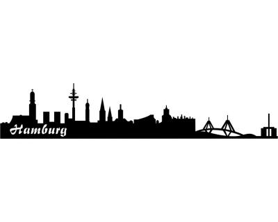Hamburg Skyline Aufkleber - Ansicht 1