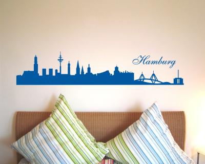 Hamburg Skyline Wandtattoo