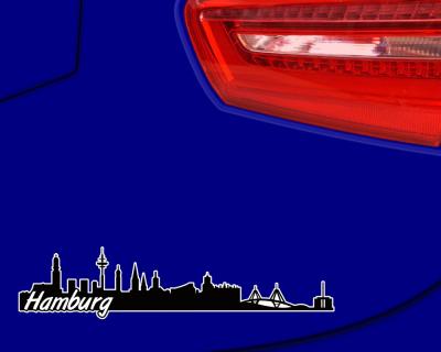 Hamburg Skyline Autoaufkleber