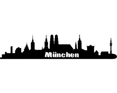 Mnchen Skyline Aufkleber - Ansicht 1