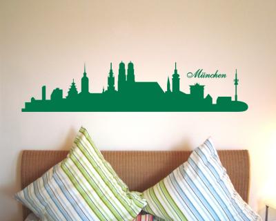 Mnchen Skyline Wandaufkleber