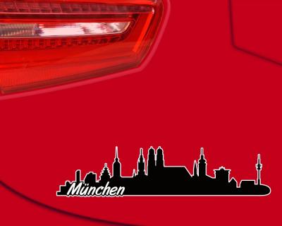 Mnchen Skyline Autoaufkleber
