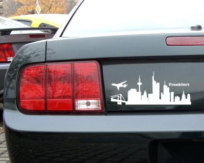 Frankfurt Skyline Autoaufkleber