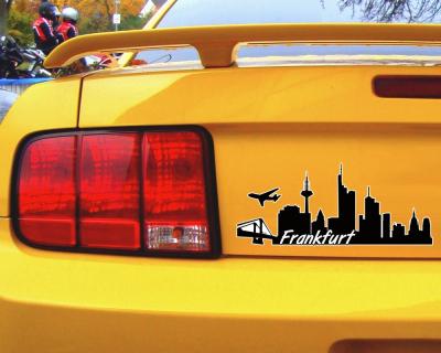 Frankfurt Skyline Autoaufkleber - Ansicht 3