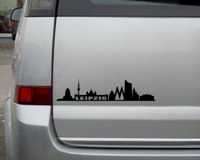 Leipzig Skyline Autoaufkleber - Ansicht 2