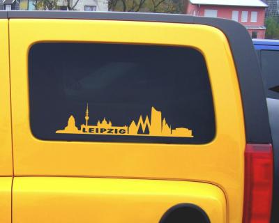 Leipzig Skyline Autoaufkleber