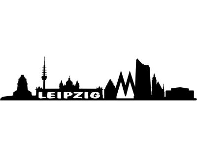 Leipzig Skyline Autoaufkleber - Ansicht 1