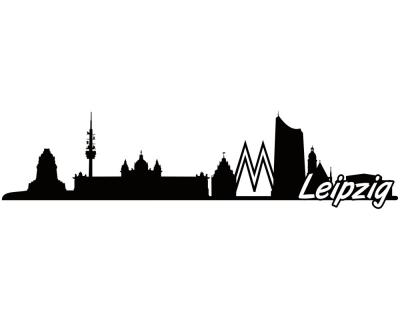 Leipzig Skyline Autoaufkleber - Ansicht 1
