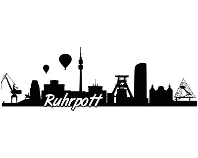Ruhrpott Skyline Autoaufkleber - Ansicht 1