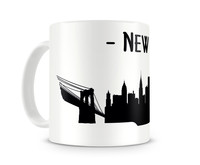 New York Skyline Kaffee / Teetasse Tasse Modellnummer  wei�/schwarz