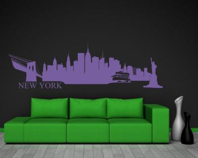 New York Skyline Wandtattoo