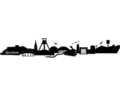 Bochum Skyline Wandtattoo - Ansicht 1