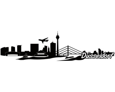Dsseldorf Skyline Autoaufkleber - Ansicht 1