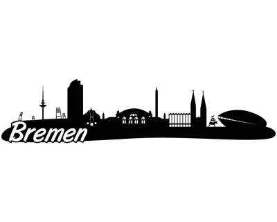 Bremen Skyline Autoaufkleber - Ansicht 1