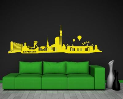Dortmund + Stadion Skyline Wandtattoo - Ansicht 2