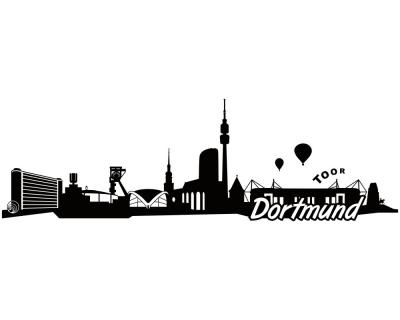 Dortmund Skyline Autoaufkleber - Ansicht 1