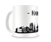 Hannover Skyline Kaffeetasse Kaffeepott Tasse Modellnummer  wei�/schwarz