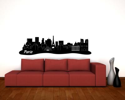 Paris Skyline Wandaufkleber - Ansicht 3