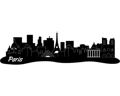 Paris Skyline Wandaufkleber - Ansicht 1