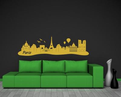 Paris Skyline Wandtattoo