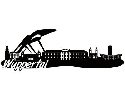 Wuppertal Skyline Autoaufkleber - Ansicht 1