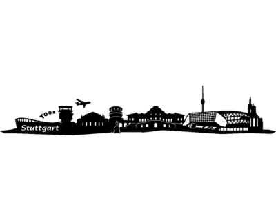 Stuttgart Skyline Wandtattoo - Ansicht 1