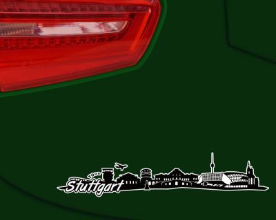 Stuttgart Skyline Autoaufkleber