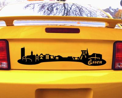 Essen Skyline Autoaufkleber - Ansicht 2