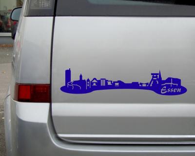 Essen Skyline Autoaufkleber