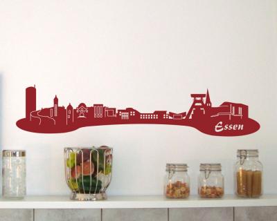 Essen Skyline Wandaufkleber - Ansicht 3
