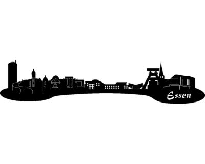 Essen Skyline Wandaufkleber - Ansicht 1
