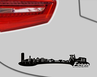 Essen Skyline Autoaufkleber
