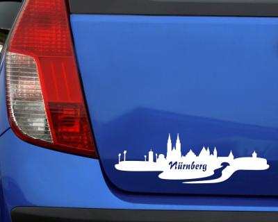 Nrnberg Skyline Autoaufkleber - Ansicht 2