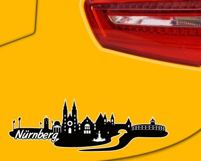 Nrnberg Skyline Autoaufkleber