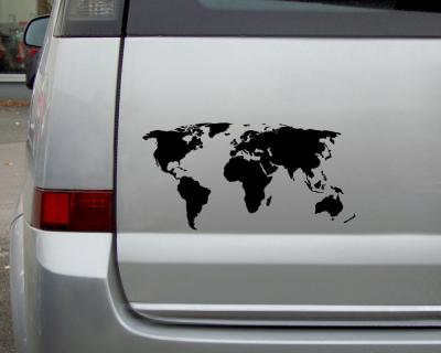 Weltkarte Aufkleber - Ansicht 2