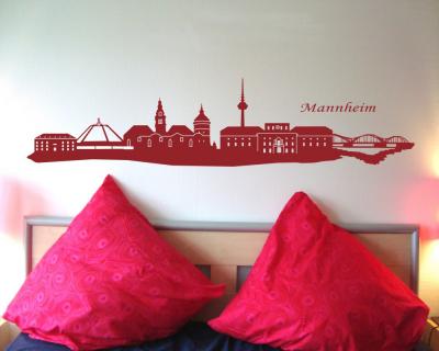 Mannheim Skyline Wandtattoo