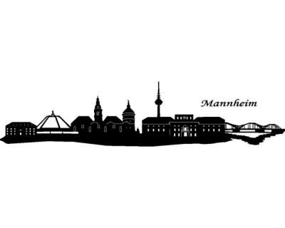 Mannheim Skyline Wandtattoo - Ansicht 1