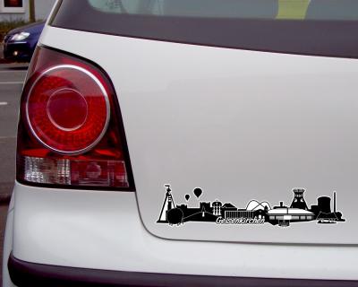 Gelsenkirchen Skyline Autoaufkleber - Ansicht 3