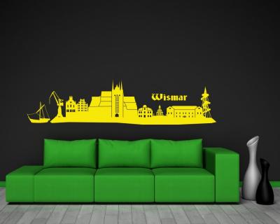 Wismar Skyline Wandtattoo - Ansicht 3