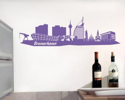 Bremerhaven Skyline Wandtattoo