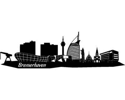 Bremerhaven Skyline Wandtattoo - Ansicht 1