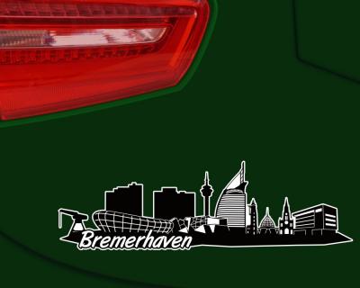 Bremerhaven Skyline Autoaufkleber