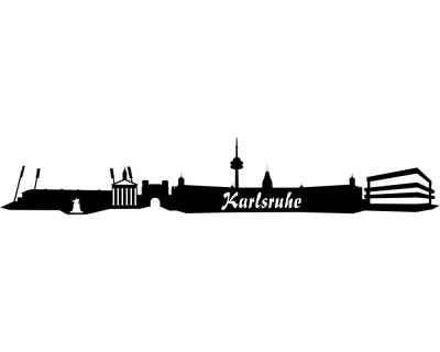 Karlsruhe Skyline Autoaufkleber - Ansicht 1