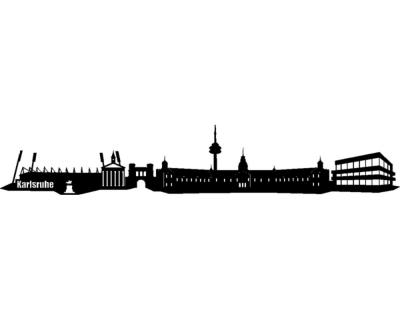 Karlsruhe Skyline Wandaufkleber - Ansicht 1