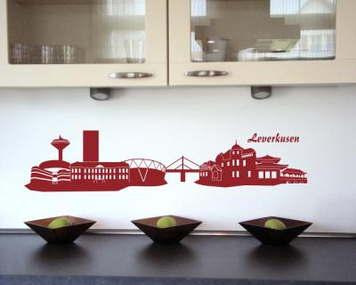 Leverkusen Skyline Wandtattoo