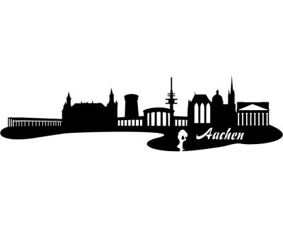 Aachen Skyline Autoaufkleber - Ansicht 1