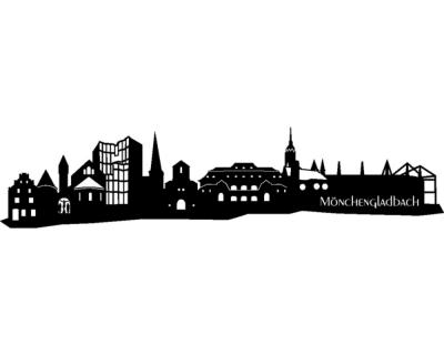 Mnchengladbach Skyline Wandtattoo