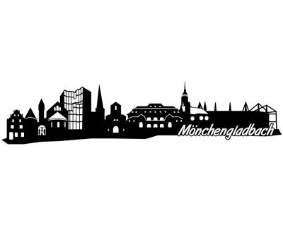 Mnchengladbach Skyline Autoaufkleber - Ansicht 1