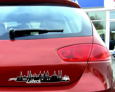 L�beck Skyline Autoaufkleber - Ansicht 3