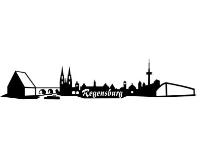 Regensburg Skyline Aufkleber - Ansicht 1